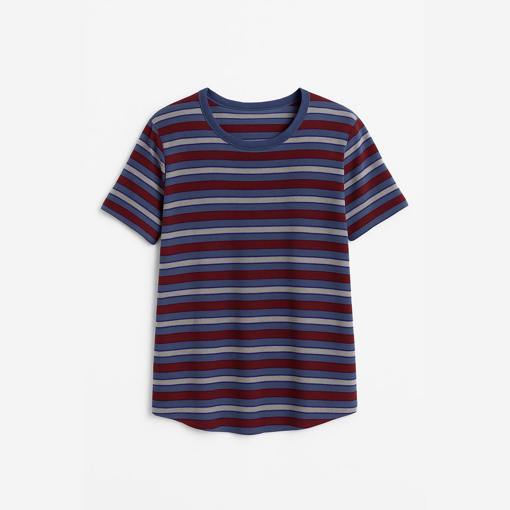 🎁Lularoe purple and red striped oversized tee